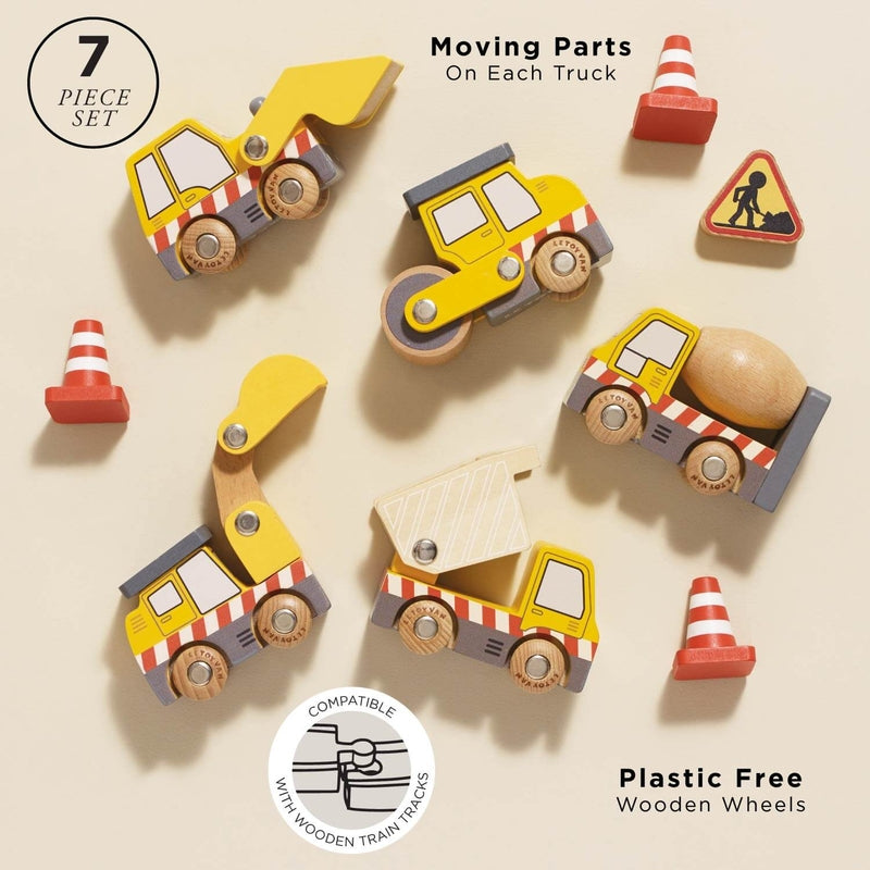 Le Toy Van Wooden Construction Vehicles