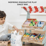 Le Toy Van Wooden Market Stall & Fruit Play Food Crate