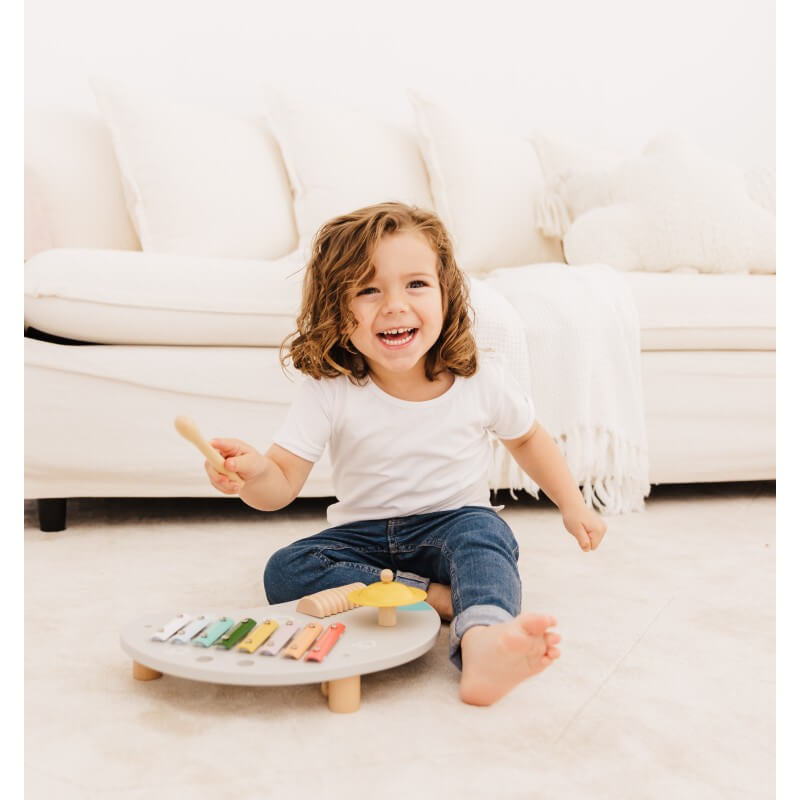 Bubble Wooden Music Table - Pastel